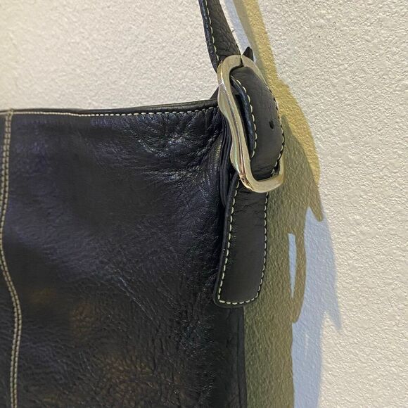 Giani Bernini Black PebbledLeather Shoulder Bag - Picture 3 of 11